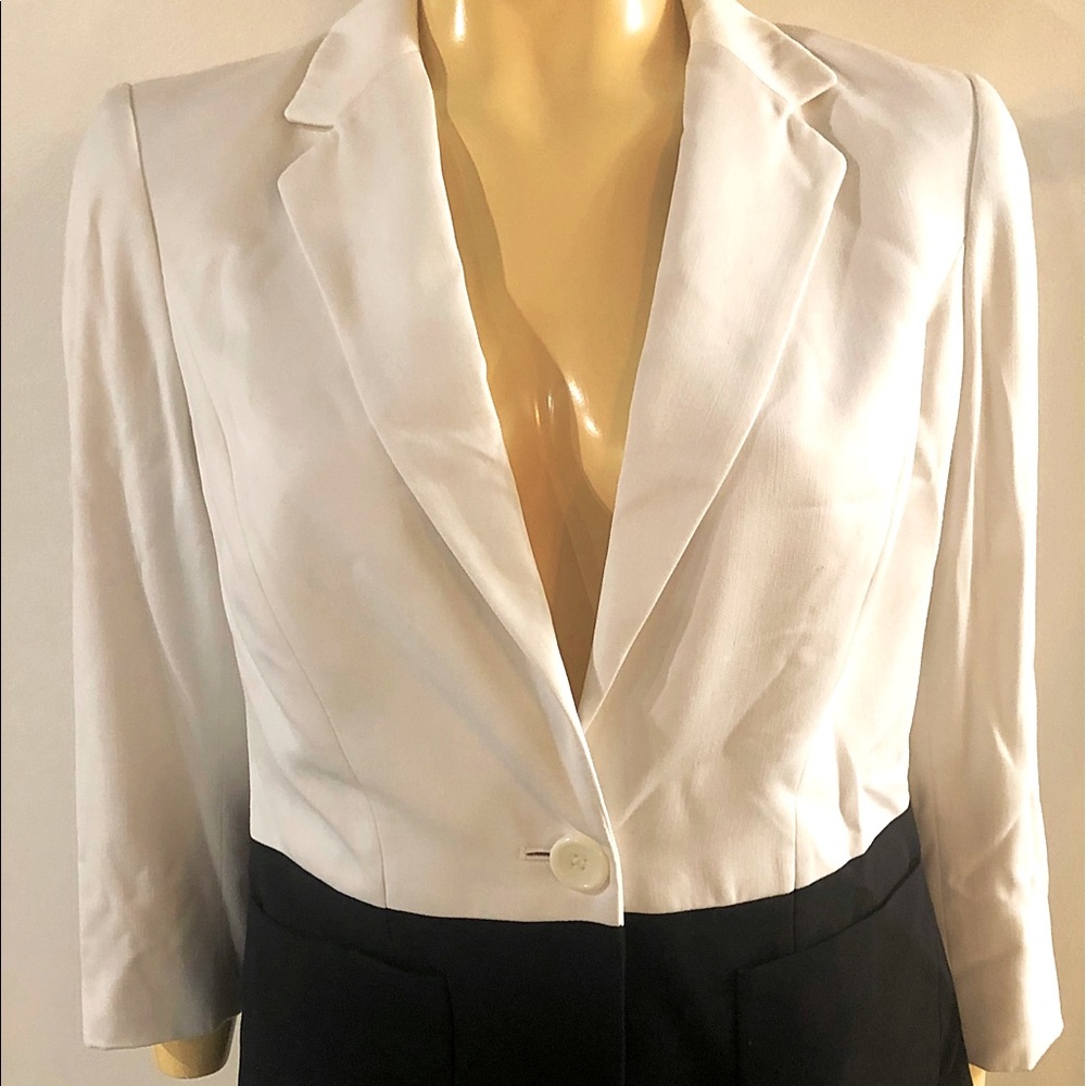 The Limited black and white color block blazer